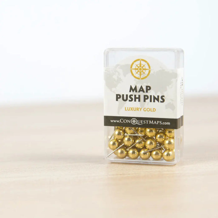 Map Push Pins, Gold - Set of 300 – Letterpress PLAY