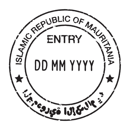Passport Stamp Decal - Mauritania Conquest Maps LLC