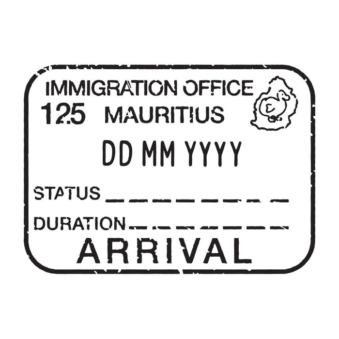 Passport Stamp Decal - Mauritius Conquest Maps LLC