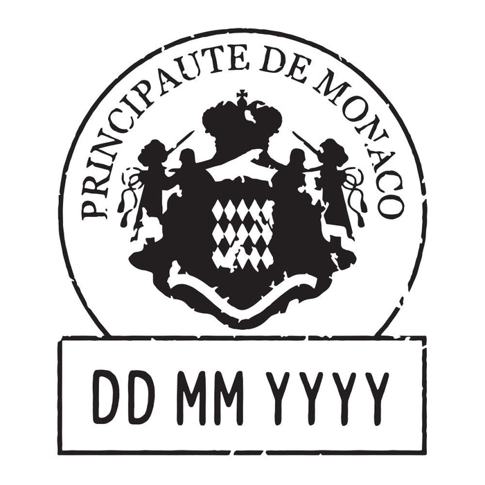Passport Stamp Decal - Monaco Conquest Maps LLC