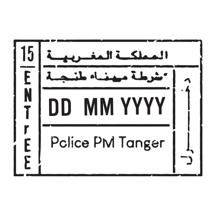 Passport Stamp Decal - Morocco Conquest Maps LLC