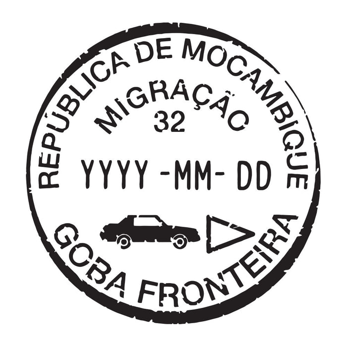 Passport Stamp Decal - Mozambique Conquest Maps LLC