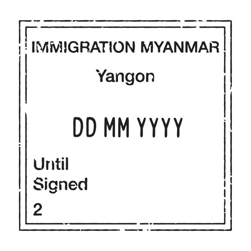 Passport Stamp Decal - Myanmar (formerly Burma) Conquest Maps LLC