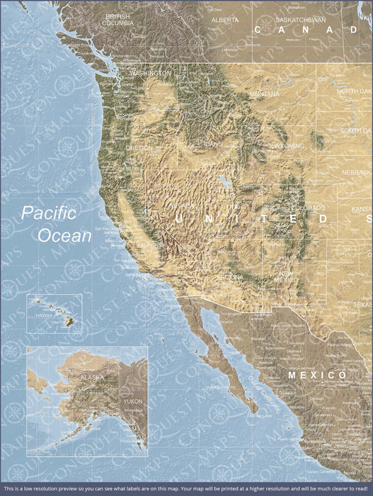Push Pin USA Map (Pin Board) - Natural Earth