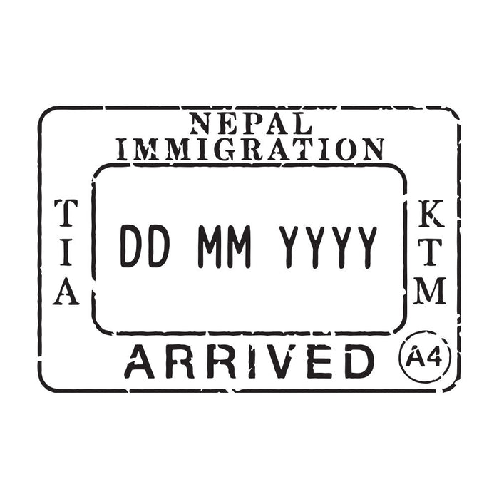 Passport Stamp Decal - Nepal Conquest Maps LLC