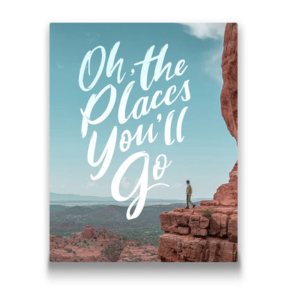 Oh The Places You'll Go - Canvas Wall Art Conquest Maps LLC