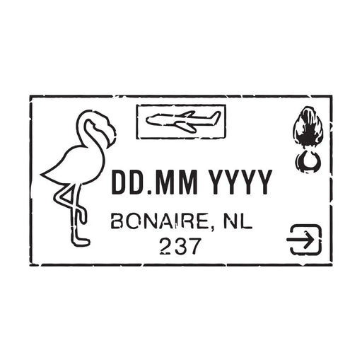 Passport Stamp Decal - Bonaire Conquest Maps LLC