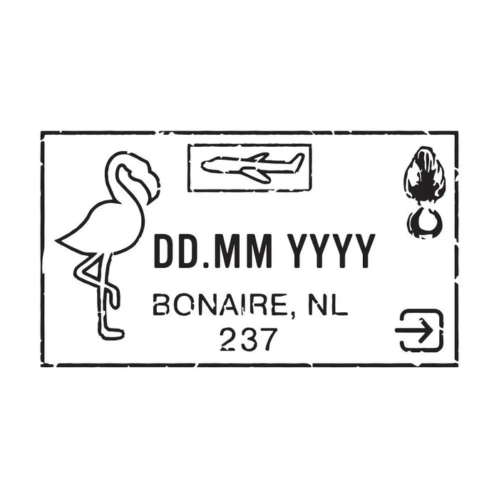 Passport Stamp Decal - Bonaire Conquest Maps LLC