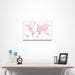 World Map Poster - Pink Color Splash CM Poster