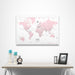 World Map Poster - Pink Color Splash CM Poster