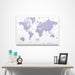 World Map Poster - Purple Color Splash CM Poster