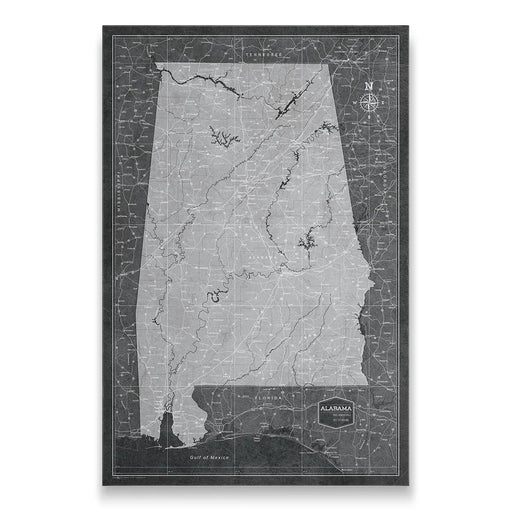 Alabama Map Poster - Modern Slate