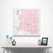 Arizona Map Poster - Pink Color Splash CM Poster