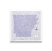 Arkansas Map Poster - Purple Color Splash CM Poster
