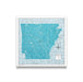 Push Pin Arkansas Map (Pin Board) - Teal Color Splash CM Pin Board