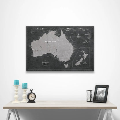 Australia Map Poster - Modern Slate CM Poster