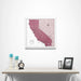 California Map Poster - Burgundy Color Splash CM Poster