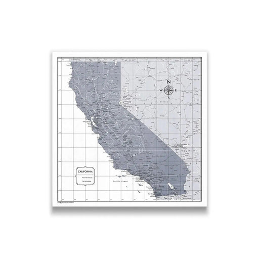 California Map Poster - Dark Gray Color Splash