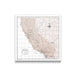 Push Pin California Map (Pin Board) - Light Brown Color Splash CM Pin Board