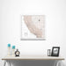 California Map Poster - Light Brown Color Splash CM Poster