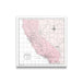 California Map Poster - Pink Color Splash CM Poster