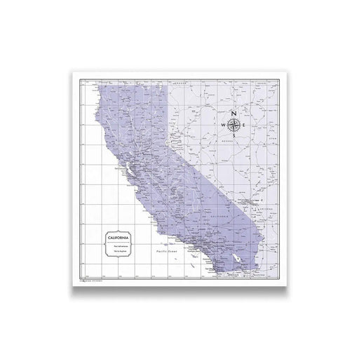 California Map Poster - Purple Color Splash