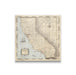 Push Pin California Map (Pin Board/Poster) - Rustic Vintage CM Pin Board