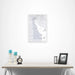 Delaware Map Poster - Light Gray Color Splash CM Poster