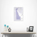 Delaware Map Poster - Purple Color Splash CM Poster