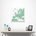Europe Map Poster - Green Color Splash CM Poster