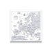 Europe Map Poster - Light Gray Color Splash CM Poster