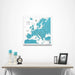 Europe Map Poster - Teal Color Splash CM Poster