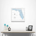 Florida Map Poster - Light Blue Color Splash CM Poster