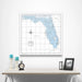 Florida Map Poster - Light Blue Color Splash CM Poster