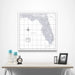Florida Map Poster - Light Gray Color Splash CM Poster