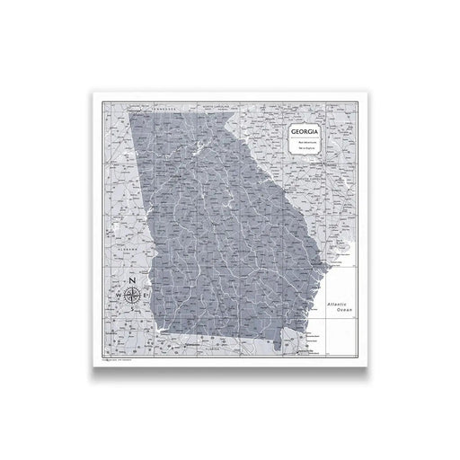 Georgia Map Poster - Dark Gray Color Splash