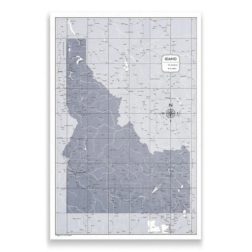 Push Pin Idaho Map (Pin Board) - Dark Gray Color Splash CM Pin Board