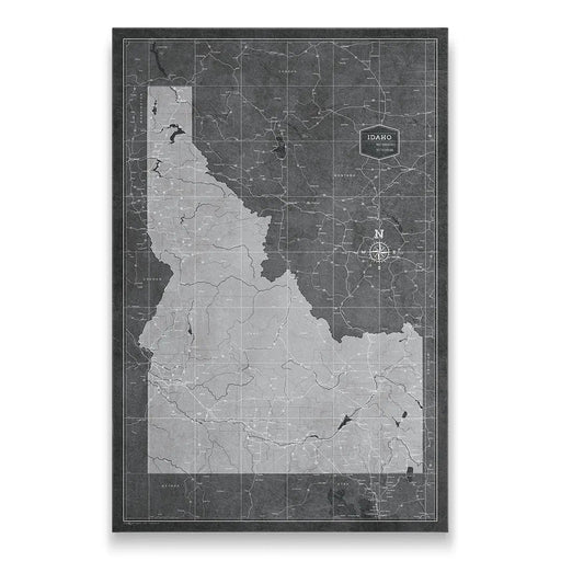 Push Pin Idaho Map (Pin Board) - Modern Slate CM Pin Board