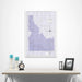 Idaho Map Poster - Purple Color Splash CM Poster