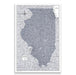 Push Pin Illinois Map (Pin Board) - Dark Gray Color Splash CM Pin Board