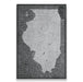 Push Pin Illinois Map (Pin Board) - Modern Slate CM Pin Board