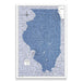 Push Pin Illinois Map (Pin Board) - Navy Color Splash CM Pin Board