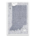 Indiana Map Poster - Dark Gray Color Splash CM Poster