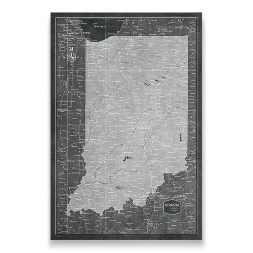 Indiana Map Poster - Modern Slate CM Poster