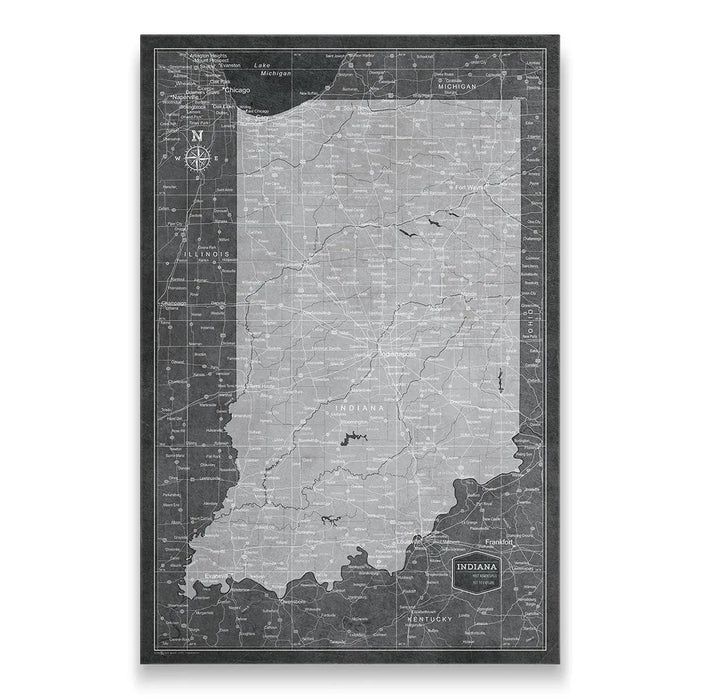 Indiana Map Poster - Modern Slate CM Poster