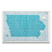 Push Pin Iowa Map (Pin Board) - Teal Color Splash CM Pin Board