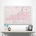 Kentucky Map Poster - Pink Color Splash CM Poster