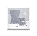 Push Pin Louisiana Map (Pin Board) - Dark Gray Color Splash CM Pin Board