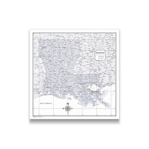 Push Pin Louisiana Map (Pin Board) - Light Gray Color Splash CM Pin Board