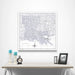 Louisiana Map Poster - Light Gray Color Splash CM Poster